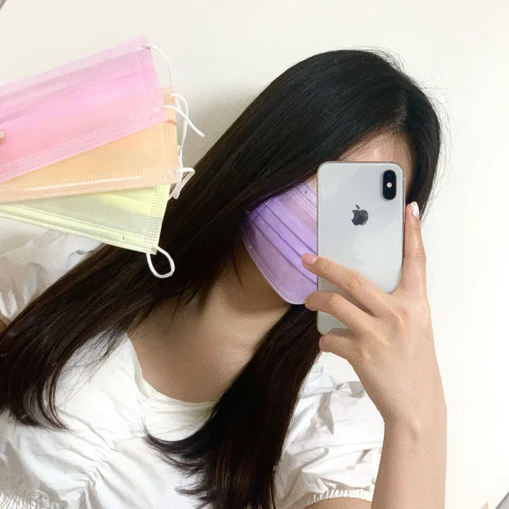 파스텔 컬러  일회용 마스크 50개 1set 한박스 6color 상세 이미지 20