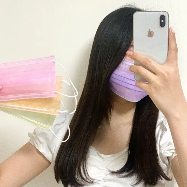 파스텔 컬러  일회용 마스크 50개 1set 한박스 6color 상세 이미지 19