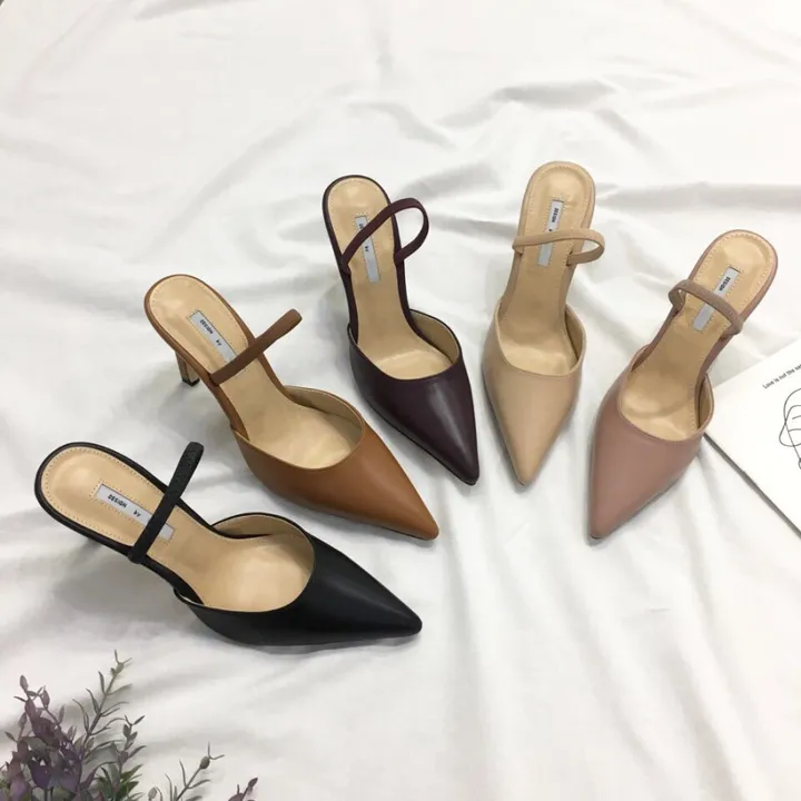 너무이쁜 가을 섹시 스틸레토 밴딩 뮬 힐 9cm 상세 이미지 4