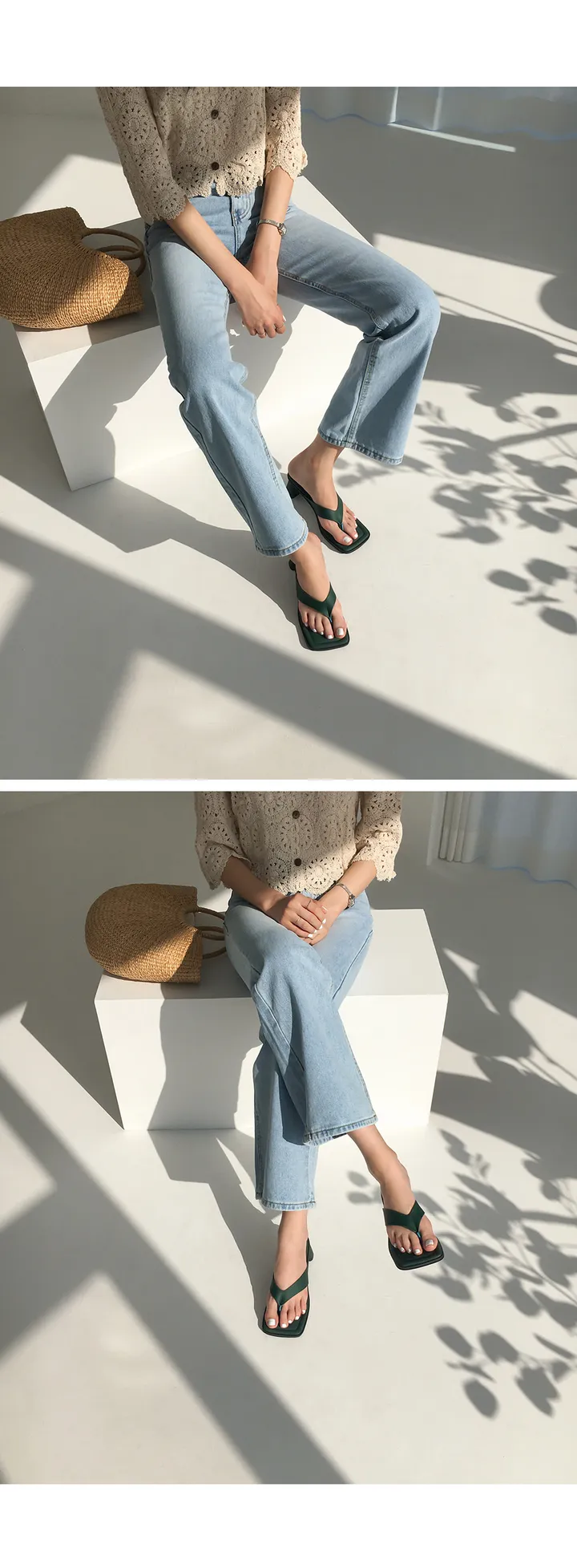 [자체제작/당일발송] 카일리 쿠셔닝 쪼리 슬리퍼 힐(6.5cm) 상세 이미지 23