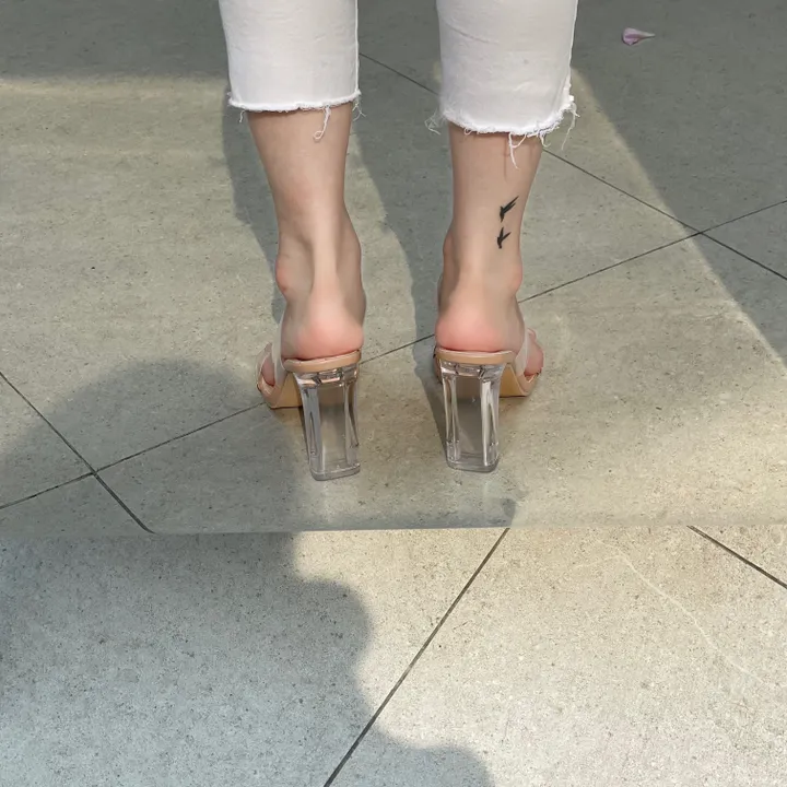 [단독/비율깡패] 투명 PVC 스트랩 뮬 샌들힐 6cm, 9cm 상세 이미지 8