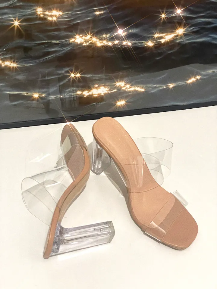 [단독/비율깡패] 투명 PVC 스트랩 뮬 샌들힐 6cm, 9cm 상세 이미지 12