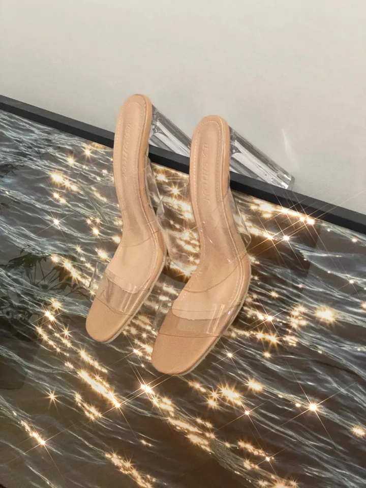 [단독/비율깡패] 투명 PVC 스트랩 뮬 샌들힐 6cm, 9cm 상세 이미지 10