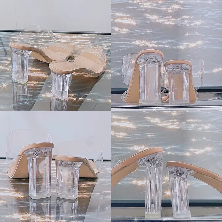 [단독/비율깡패] 투명 PVC 스트랩 뮬 샌들힐 6cm, 9cm 상세 이미지 13