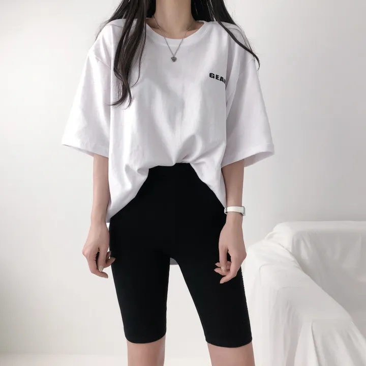 [쫀쫀/미친스판] 5부레깅스 바이커쇼츠 레터링 레깅스 상세 이미지 7