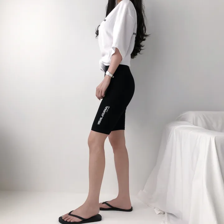 [쫀쫀/미친스판] 5부레깅스 바이커쇼츠 레터링 레깅스 상세 이미지 10