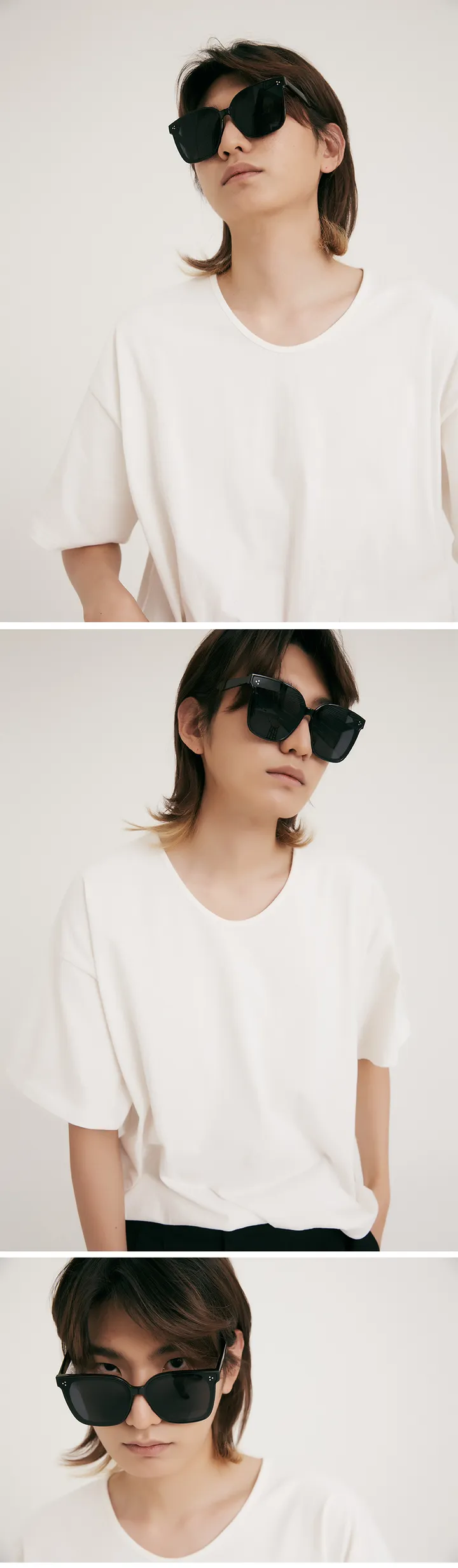✨얼굴소멸✨오버사이즈 데일리 스퀘어 뿔테 선글라스 상세 이미지 6