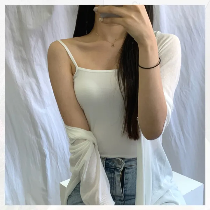 [2장이상 할인 /자체제작/당일출고/L~3XL] 데일리 베이직 스퀘어 이너나시 끈나시 학생 교복나시 빅사이즈 나시 이너탑나시 3color 상세 이미지 27