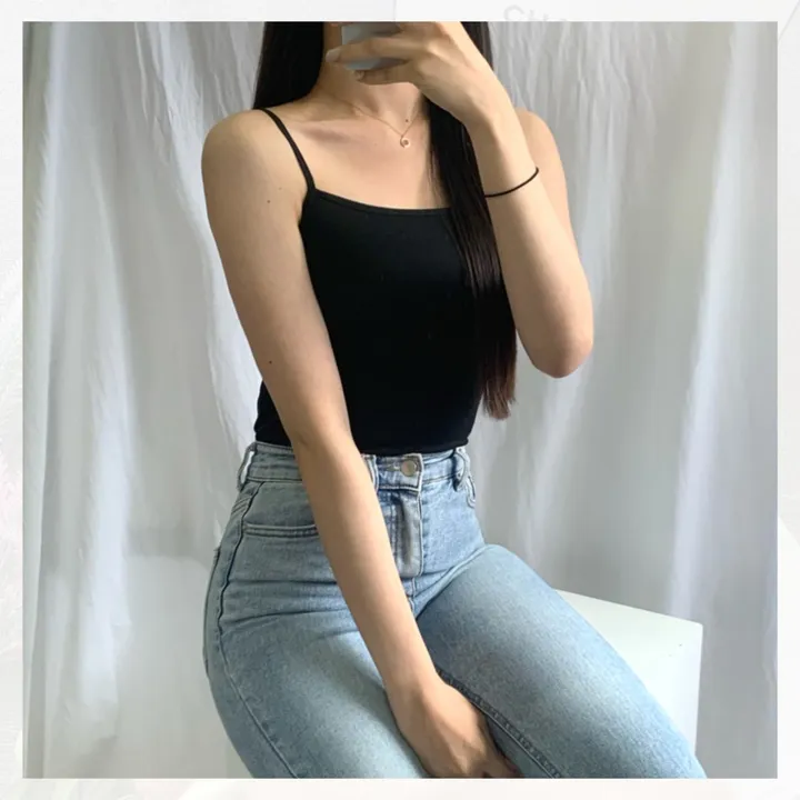 [2장이상 할인 /자체제작/당일출고/L~3XL] 데일리 베이직 스퀘어 이너나시 끈나시 학생 교복나시 빅사이즈 나시 이너탑나시 3color 상세 이미지 28