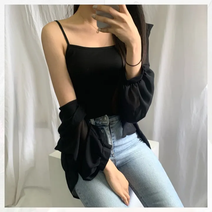 [2장이상 할인 /자체제작/당일출고/L~3XL] 데일리 베이직 스퀘어 이너나시 끈나시 학생 교복나시 빅사이즈 나시 이너탑나시 3color 상세 이미지 29