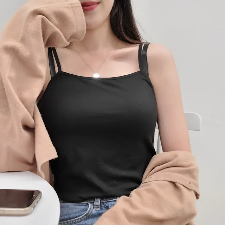[2장이상 할인 /자체제작/당일출고/L~3XL] 데일리 베이직 스퀘어 이너나시 끈나시 학생 교복나시 빅사이즈 나시 이너탑나시 3color 상세 이미지 16