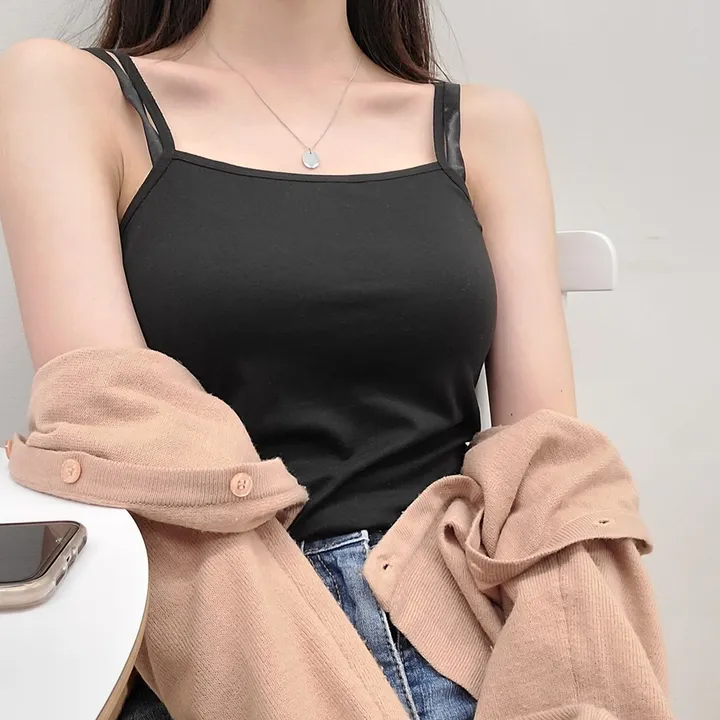 [2장이상 할인 /자체제작/당일출고/L~3XL] 데일리 베이직 스퀘어 이너나시 끈나시 학생 교복나시 빅사이즈 나시 이너탑나시 3color 상세 이미지 17