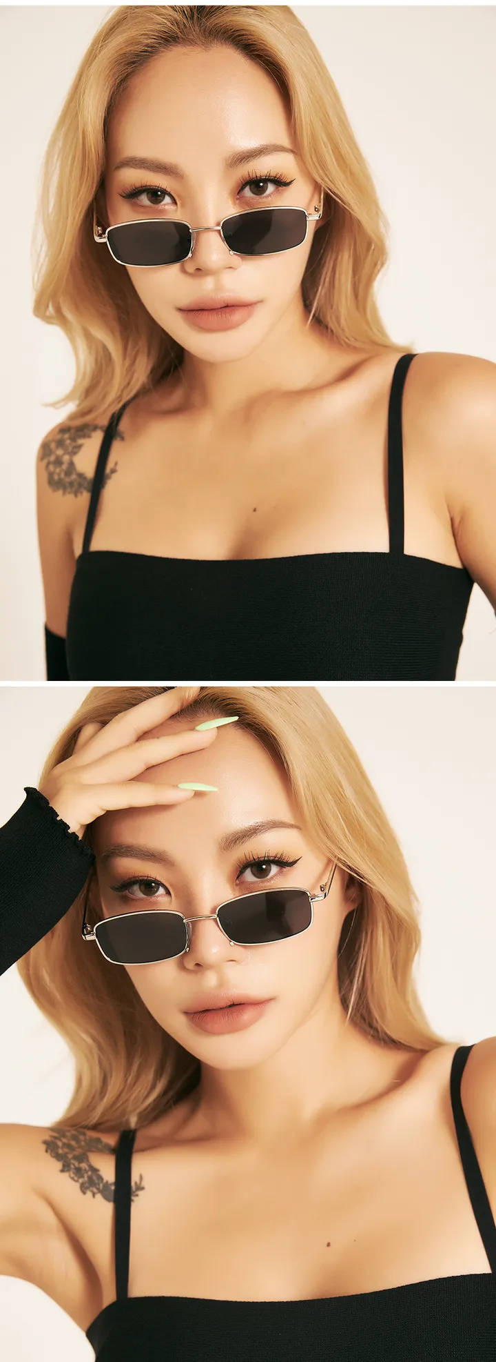 🌈주문폭주🌈 레트로 긱시크 패션 미노이 선글라스 유니크 뿔테 틴트 안경 상세 이미지 25