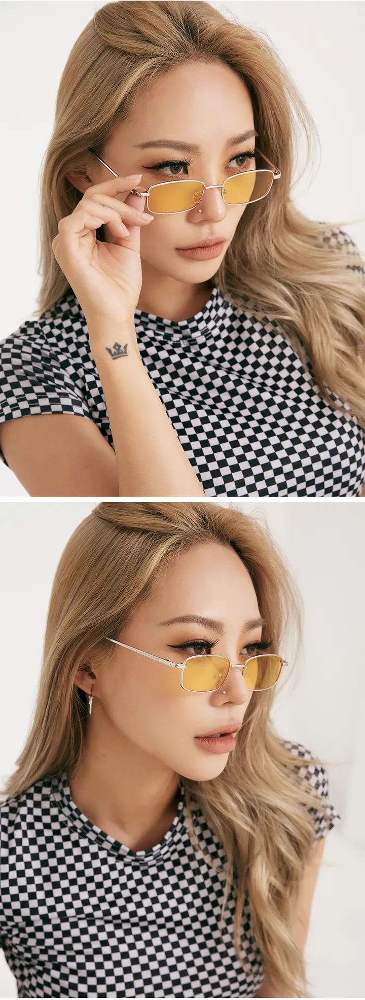 🌈주문폭주🌈 레트로 긱시크 패션 미노이 선글라스 유니크 뿔테 틴트 안경 상세 이미지 29