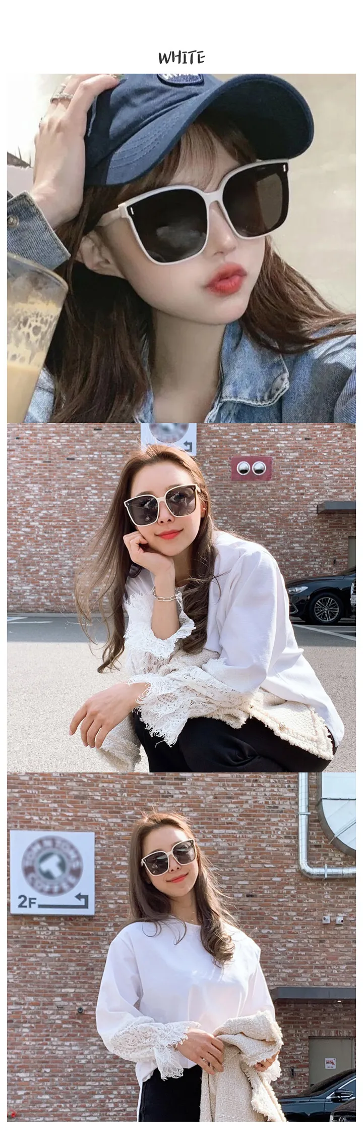 🚀당일/주문폭주💗 빅사이즈 얼굴소멸 자외선차단 100% 얼굴이 작아보이는 패션 선글라스 상세 이미지 9