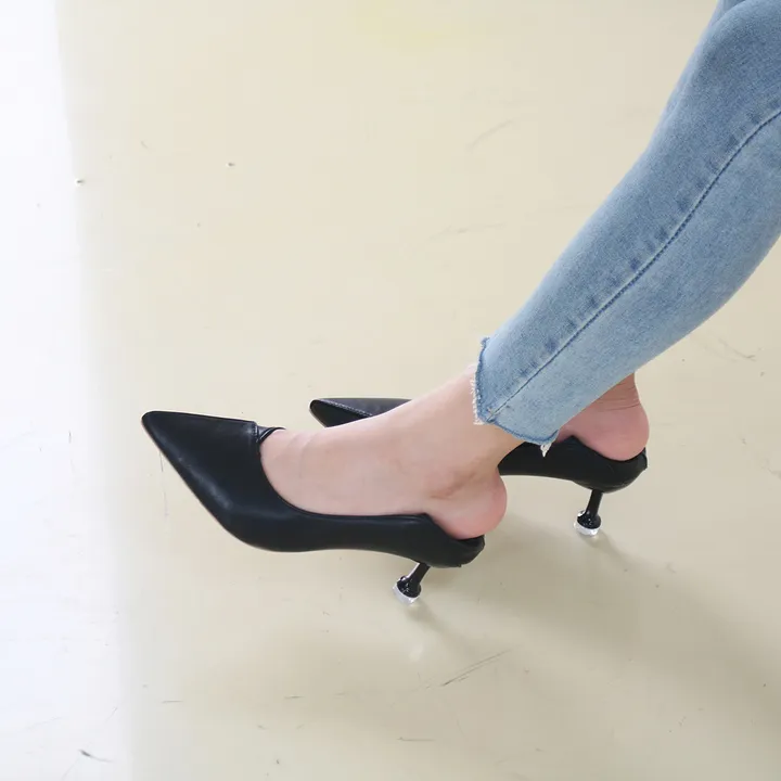 발편한 베이직 뾰족코 절개 라인 미들힐(6cm) 상세 이미지 9