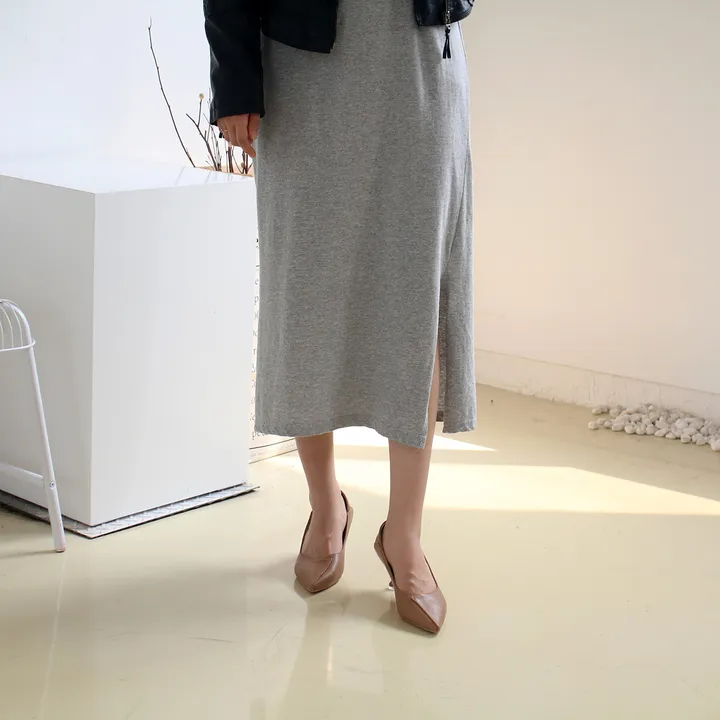 발편한 베이직 뾰족코 절개 라인 미들힐(6cm) 상세 이미지 15