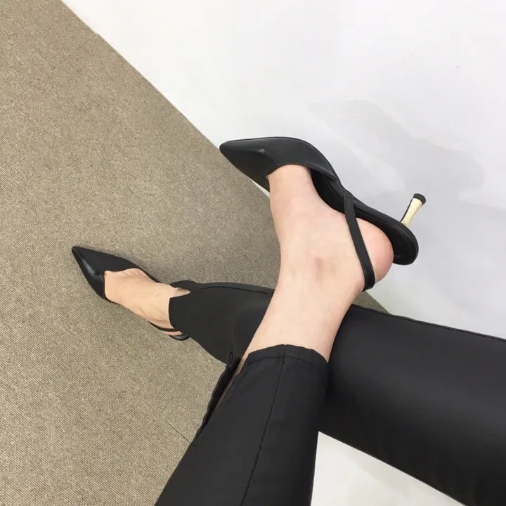 가을신상 튤립 스틸레토 슬링백 힐 7cm 상세 이미지 2