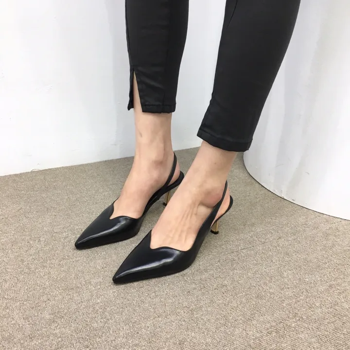 가을신상 튤립 스틸레토 슬링백 힐 7cm 상세 이미지 5