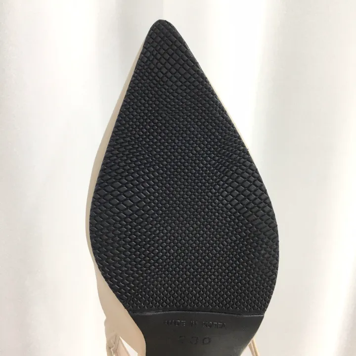 [당일배송/국산수제] 스웨이드/가죽 스틸레토 스트랩 통굽 슬링백힐 5cm 225mm~255mm 상세 이미지 17