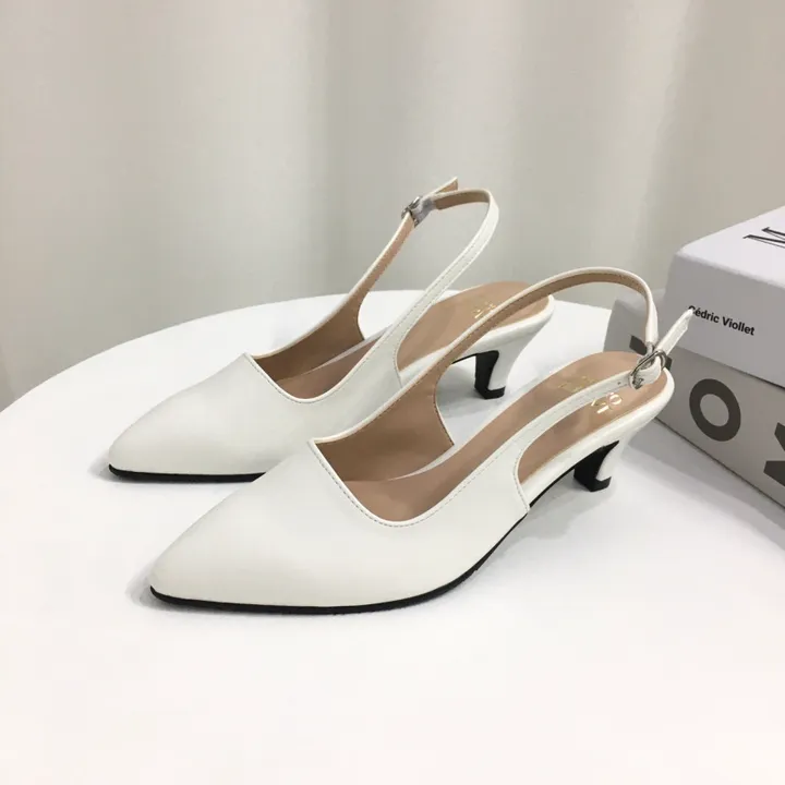 [당일배송/국산수제] 5cm,7cm 스틸레토 쿠션 베이직 슬링백힐 5컬러 225mm~255mm 상세 이미지 23