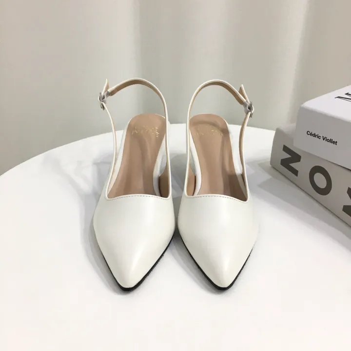 [당일배송/국산수제] 5cm,7cm 스틸레토 쿠션 베이직 슬링백힐 5컬러 225mm~255mm 상세 이미지 21