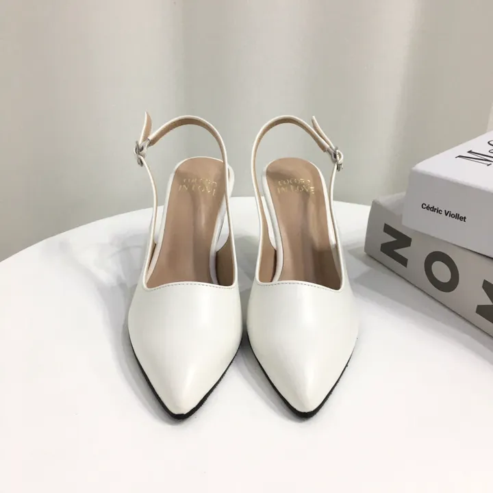[당일배송/국산수제] 5cm,7cm 스틸레토 쿠션 베이직 슬링백힐 5컬러 225mm~255mm 상세 이미지 56