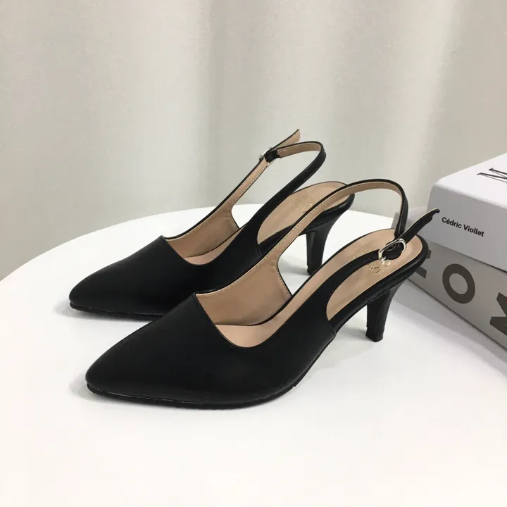 [당일배송/국산수제] 5cm,7cm 스틸레토 쿠션 베이직 슬링백힐 5컬러 225mm~255mm 상세 이미지 86