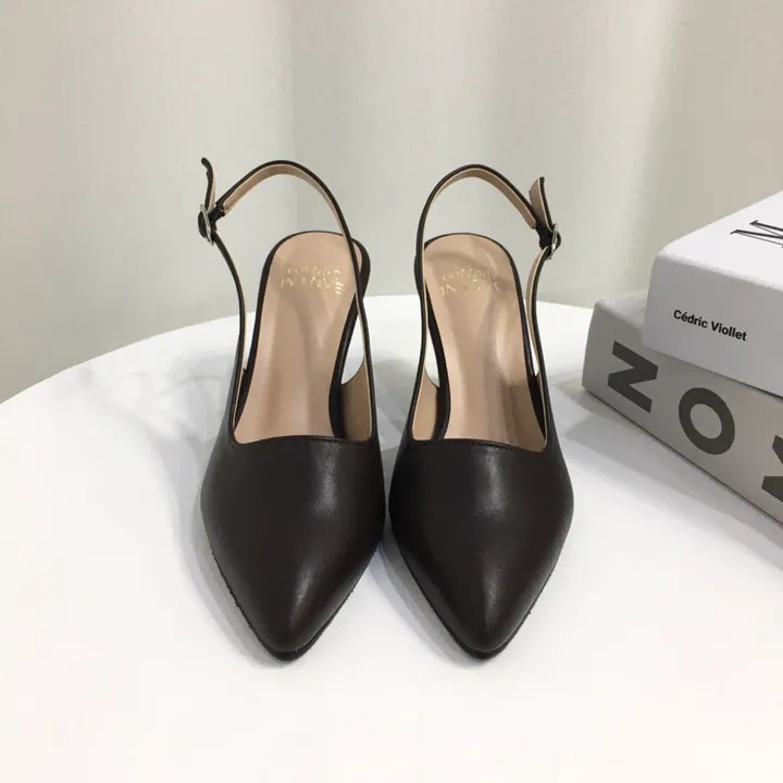 [당일배송/국산수제] 5cm,7cm 스틸레토 쿠션 베이직 슬링백힐 5컬러 225mm~255mm 상세 이미지 77