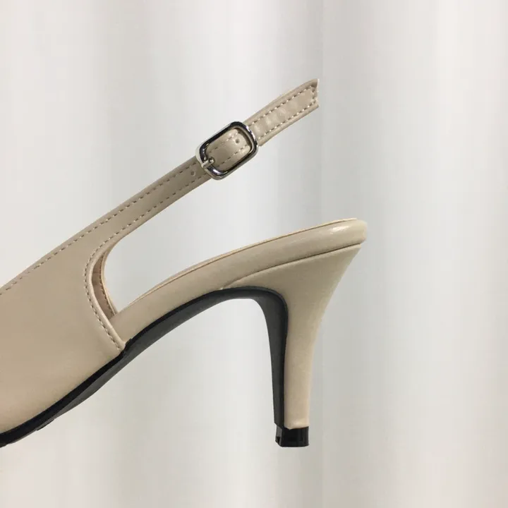 [당일배송/국산수제] 5cm,7cm 스틸레토 쿠션 베이직 슬링백힐 5컬러 225mm~255mm 상세 이미지 18