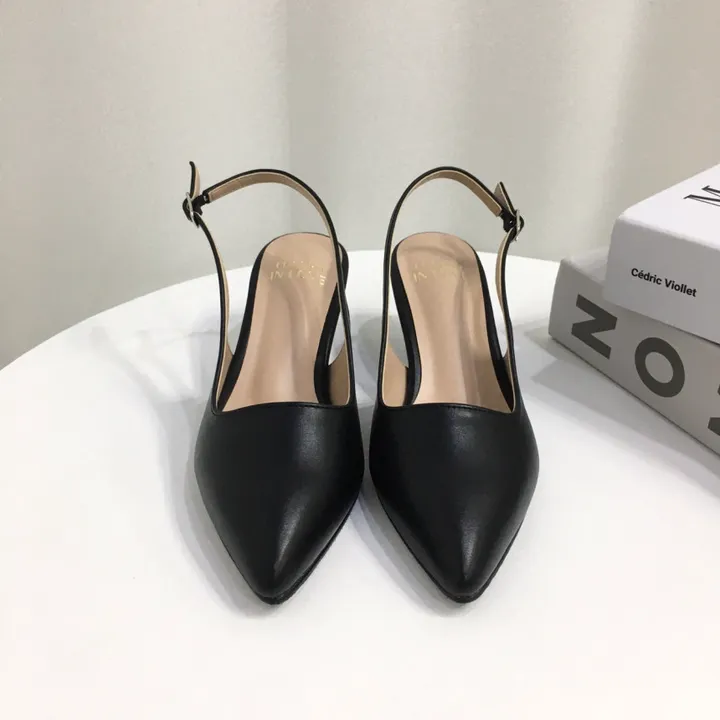 [당일배송/국산수제] 5cm,7cm 스틸레토 쿠션 베이직 슬링백힐 5컬러 225mm~255mm 상세 이미지 49