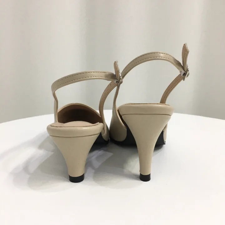 [당일배송/국산수제] 5cm,7cm 스틸레토 쿠션 베이직 슬링백힐 5컬러 225mm~255mm 상세 이미지 17
