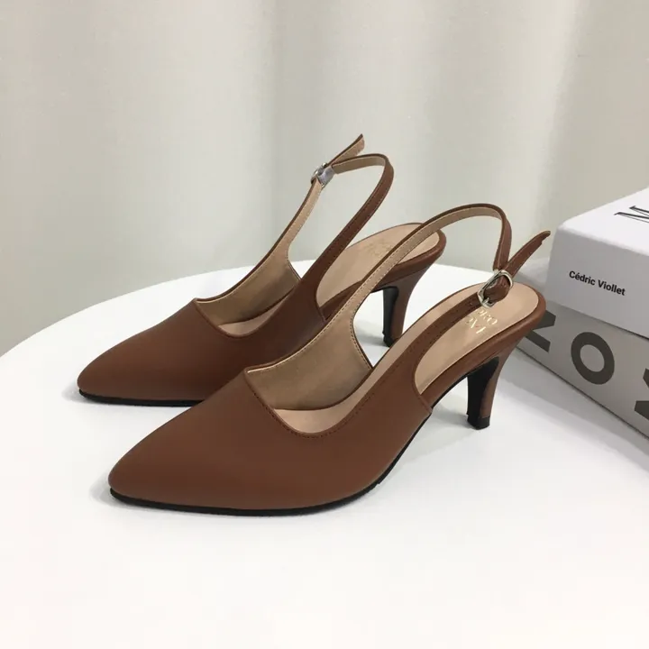 [당일배송/국산수제] 5cm,7cm 스틸레토 쿠션 베이직 슬링백힐 5컬러 225mm~255mm 상세 이미지 72