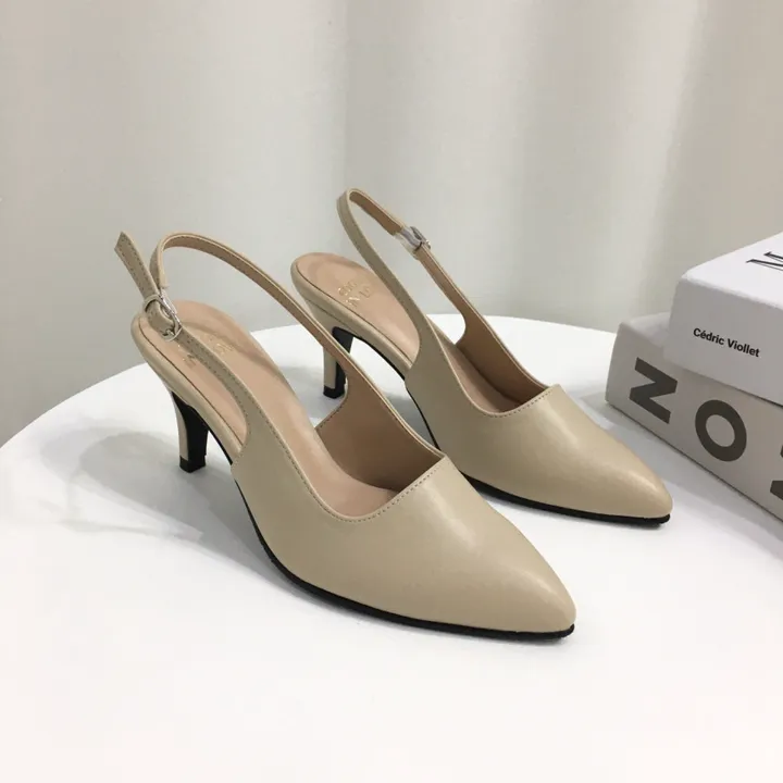 [당일배송/국산수제] 5cm,7cm 스틸레토 쿠션 베이직 슬링백힐 5컬러 225mm~255mm 상세 이미지 64