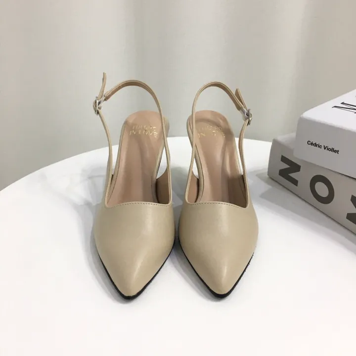 [당일배송/국산수제] 5cm,7cm 스틸레토 쿠션 베이직 슬링백힐 5컬러 225mm~255mm 상세 이미지 63