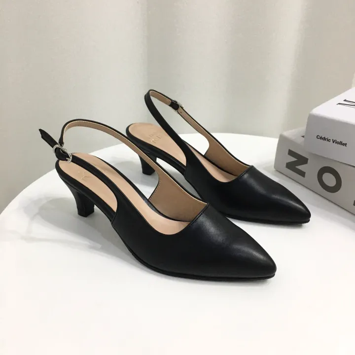 [당일배송/국산수제] 5cm,7cm 스틸레토 쿠션 베이직 슬링백힐 5컬러 225mm~255mm 상세 이미지 50