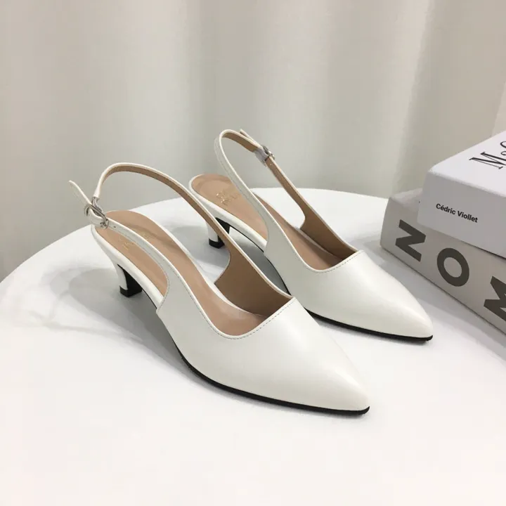 [당일배송/국산수제] 5cm,7cm 스틸레토 쿠션 베이직 슬링백힐 5컬러 225mm~255mm 상세 이미지 22