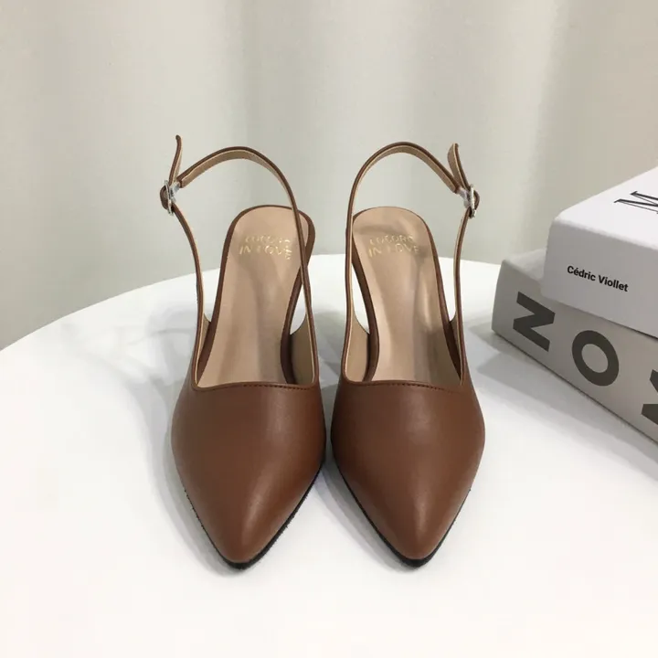 [당일배송/국산수제] 5cm,7cm 스틸레토 쿠션 베이직 슬링백힐 5컬러 225mm~255mm 상세 이미지 70