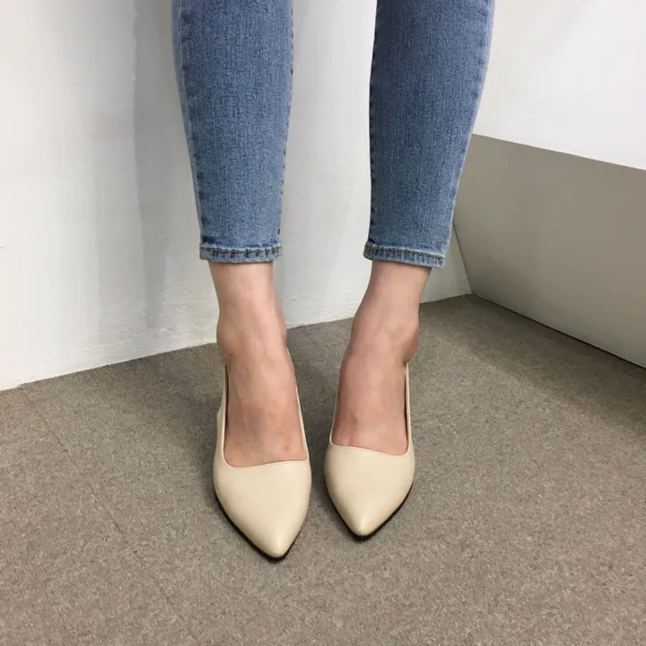 [당일배송/국산수제] 5cm,7cm 스틸레토 쿠션 베이직 슬링백힐 5컬러 225mm~255mm 상세 이미지 66