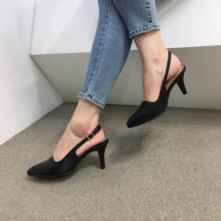 [당일배송/국산수제] 5cm,7cm 스틸레토 쿠션 베이직 슬링백힐 5컬러 225mm~255mm 상세 이미지 90