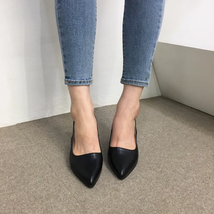 [당일배송/국산수제] 5cm,7cm 스틸레토 쿠션 베이직 슬링백힐 5컬러 225mm~255mm 상세 이미지 87