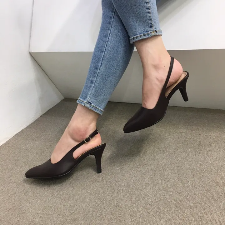 [당일배송/국산수제] 5cm,7cm 스틸레토 쿠션 베이직 슬링백힐 5컬러 225mm~255mm 상세 이미지 83