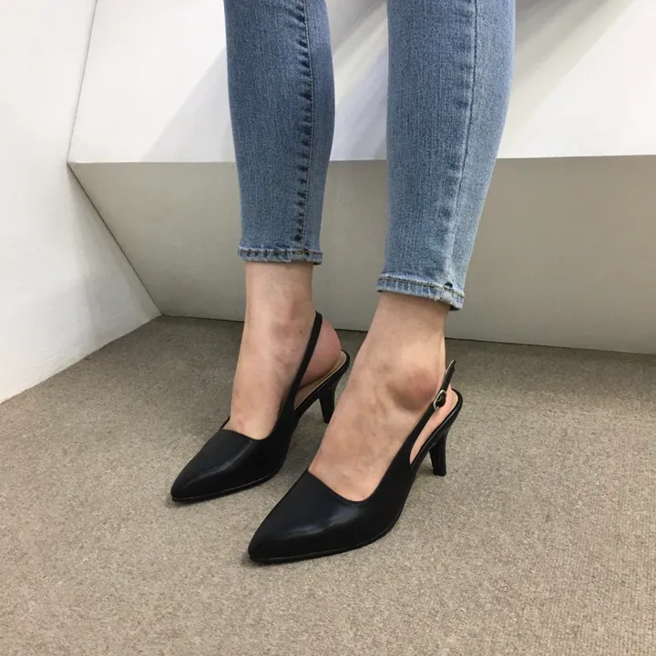 [당일배송/국산수제] 5cm,7cm 스틸레토 쿠션 베이직 슬링백힐 5컬러 225mm~255mm 상세 이미지 89