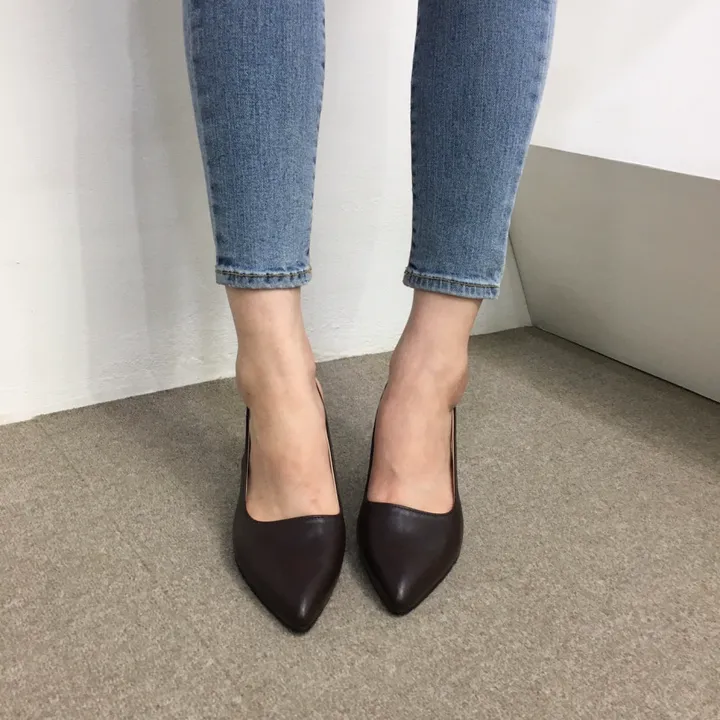 [당일배송/국산수제] 5cm,7cm 스틸레토 쿠션 베이직 슬링백힐 5컬러 225mm~255mm 상세 이미지 80