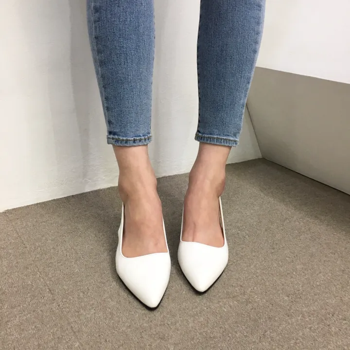 [당일배송/국산수제] 5cm,7cm 스틸레토 쿠션 베이직 슬링백힐 5컬러 225mm~255mm 상세 이미지 24