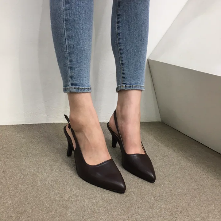 [당일배송/국산수제] 5cm,7cm 스틸레토 쿠션 베이직 슬링백힐 5컬러 225mm~255mm 상세 이미지 81