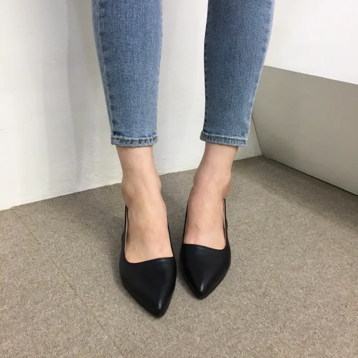 [당일배송/국산수제] 5cm,7cm 스틸레토 쿠션 베이직 슬링백힐 5컬러 225mm~255mm 상세 이미지 52