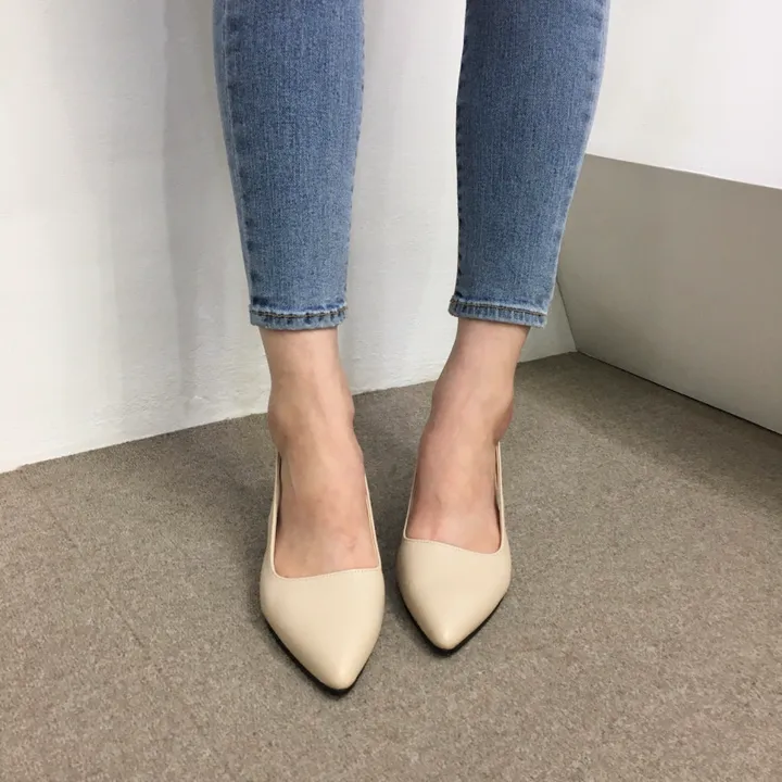 [당일배송/국산수제] 5cm,7cm 스틸레토 쿠션 베이직 슬링백힐 5컬러 225mm~255mm 상세 이미지 31