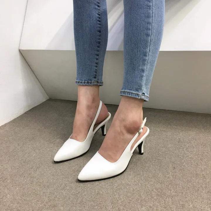 [당일배송/국산수제] 5cm,7cm 스틸레토 쿠션 베이직 슬링백힐 5컬러 225mm~255mm 상세 이미지 61