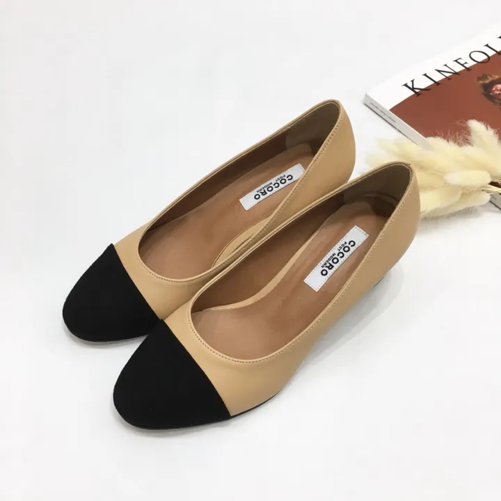 [당일배송/국산수제화] 코코 투톤 미들 통굽 펌프스 5cm 상세 이미지 22